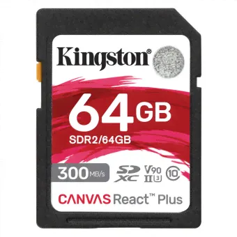 Карта памяти Kingston SDXC 64GB Canvas React Plus UHS-II V90 300MB/s-0