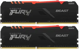 Оперативная память Kingston FURY Beast Black RGB [KF426C16BBAK2/16] 16 ГБ