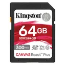 Карта памяти Kingston SDXC 64GB Canvas React Plus UHS-II V90 300MB/s