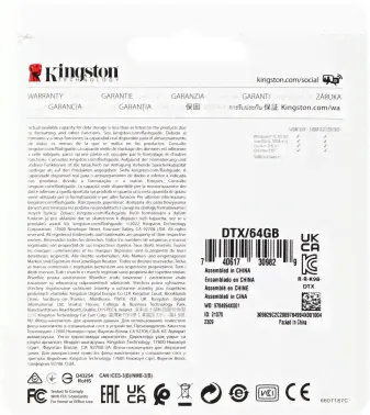 Netac Флеш-диск Kingston 64GB DataTraveler Exodia USB 3.2 (DTX/64GB) usb-флешки-0