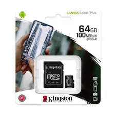 Карта памяти KINGSTON MicroSDXC 64Gb Canvas Select Plus Class 10