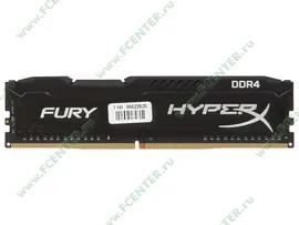 Модуль памяти DDR4 8GB 2666МГц Kingston HyperX Fury Black (CL16, 1.2V) (HX426C16FB2/8)