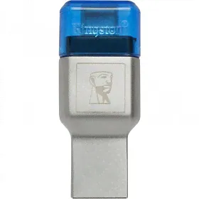 Картридер внешний Kingston MobileLite Duo 3C, серебристый (FCR-ML3C)-0