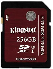Карта памяти 256Gb Kingston SDXC Class 10 (SDA3/256GB)