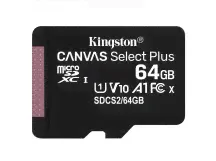 Карта памяти MicroSD 64GB Kingston Class 10 Canvas Select Plus A1 (100 Mb/s) без адаптера