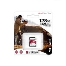 Lexar Карта памяти Kingston Canvas React Plus SDXC 128Gb UHS-II U3 V90 R300/W260MB/s (SDR2/128GB) карты памяти