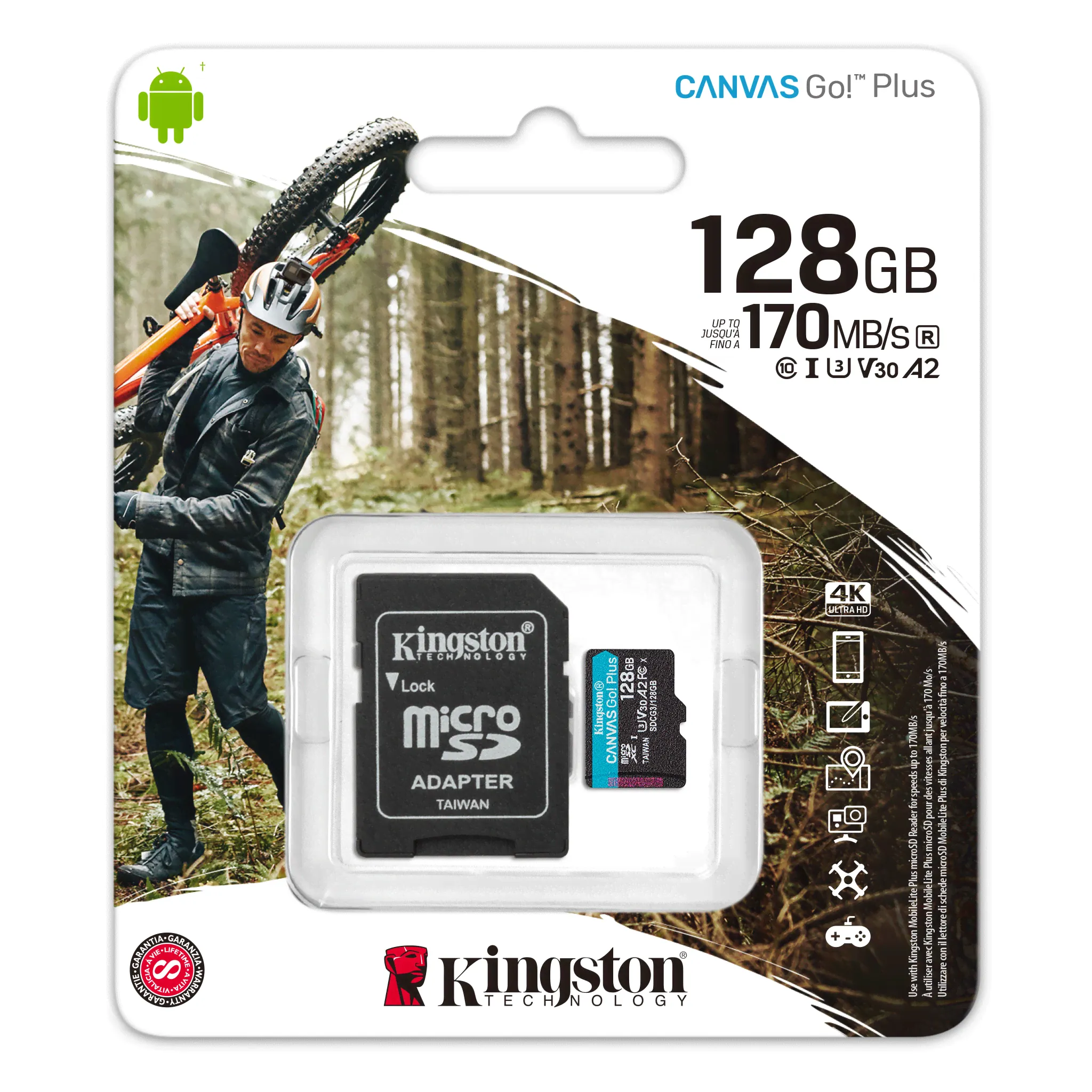 Карта памяти microSDXC Kingston Canvas Go Plus, 128GB-4
