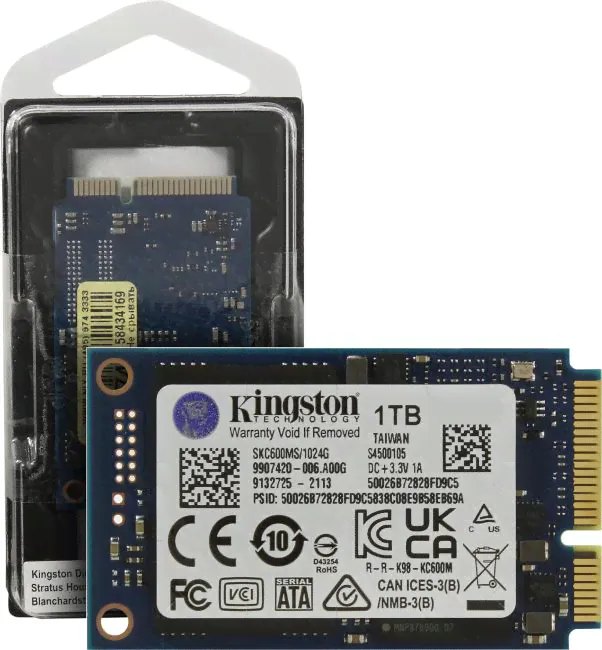 SSD 1 Tb mSATA Kingston KC600 <SKC600MS/1024G>-0