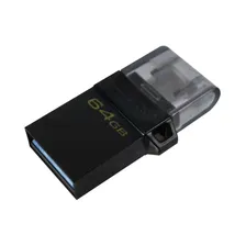 Флешка Kingston 64Gb DataTraveler microDuo 3.0 G2 (DTDUO3G2/64GB) USB 3.0 черный