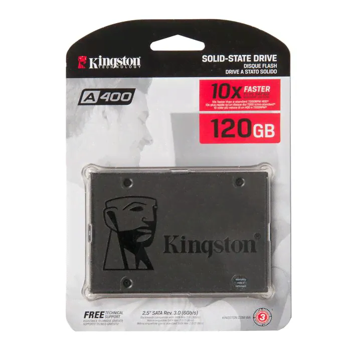 SA400S37/120G Твердотельный накопитель SSD 120Gb, SATA III, 2.5", Kingston A400
