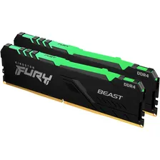 Комплект памяти Kingston FURY Beast RGB 2х16Гб DIMM DDR4 3600МГц, KF436C18BBAK2/32