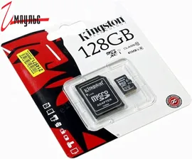 Карта Micro SD 128Гб KINGSTON 10 класс с адаптером SD
