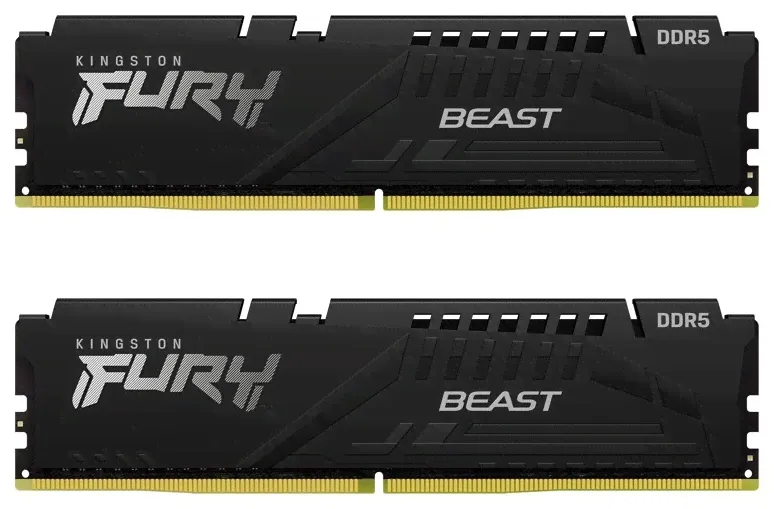 Память DDR5 32 ГБ 5600 МГц Kingston FURY Beast Black[KF556C40BBK2-32] Набор 2x16 ГБ