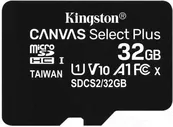 Флеш карта microSDHC 32Gb Class10 Kingston SDCS2/32GBSP Canvas Select Plus w/o adapter
