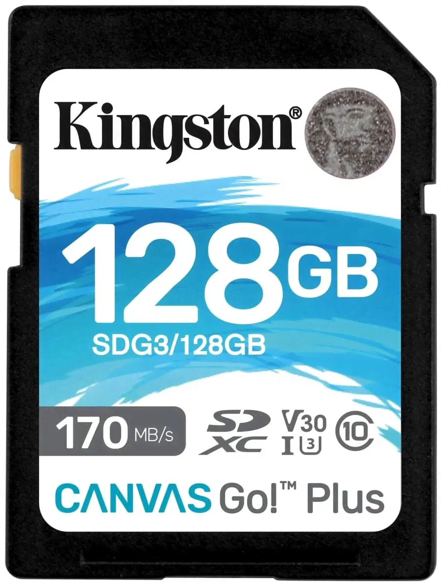Карта памяти Kingston 128GB SDXC Class 10 UHS-I U3 V30 Canvas Go Plus 170MB/s-0